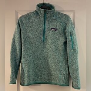Patagonia Better Sweater 1/4 Zip Fleece Pullover - Mint Green - Sz M - Like New